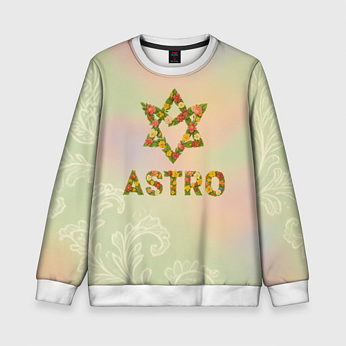 Детский свитшот Логотип Astro цветочный / 3D-Белый – фото 1