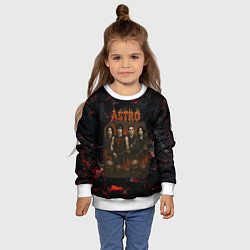 Свитшот детский Astro в стиле хэви-метал, цвет: 3D-белый — фото 2