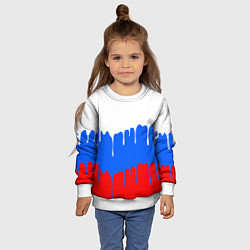 Свитшот детский Патриот - флаг, цвет: 3D-белый — фото 2