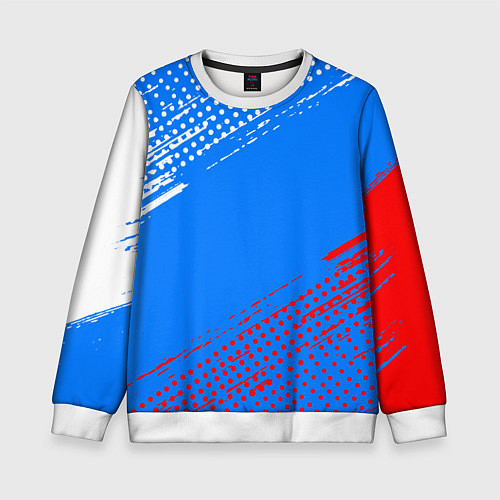 Детский свитшот Патриот - флаг / 3D-Белый – фото 1