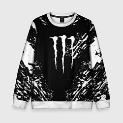 Детский свитшот Monster energy white splash