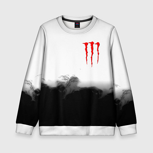 Детский свитшот Monster energy splash smoke / 3D-Белый – фото 1