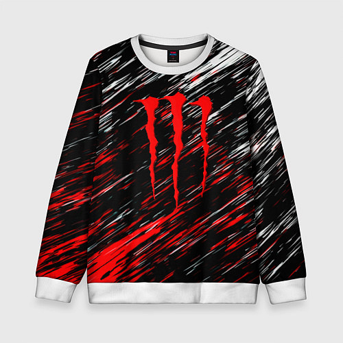 Детский свитшот Monster energy полосы красок / 3D-Белый – фото 1