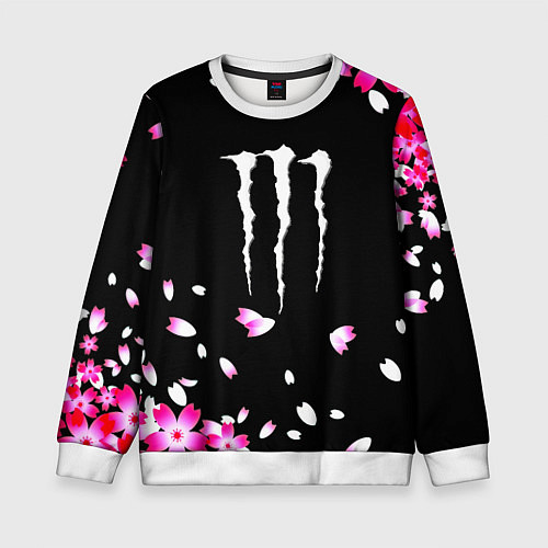 Детский свитшот Monster energy sakura / 3D-Белый – фото 1