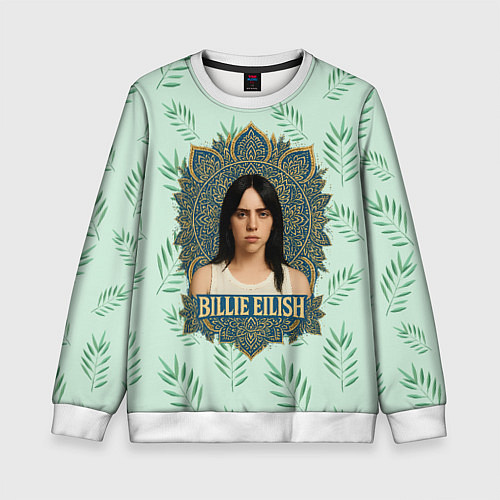 Детский свитшот Билли Айлиш рамка мандала / 3D-Белый – фото 1