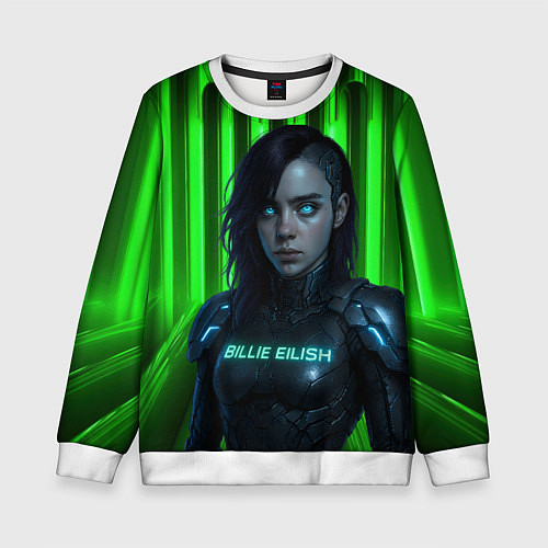 Детский свитшот Билли Айлиш космический костюм / 3D-Белый – фото 1
