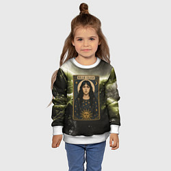 Свитшот детский Карта с Билли Айлиш, цвет: 3D-белый — фото 2