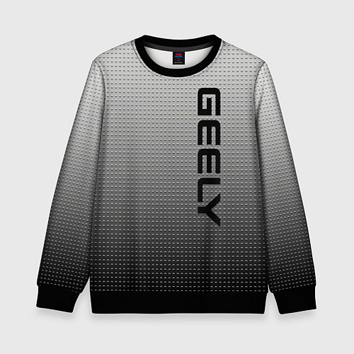 Детский свитшот Geely серый текстурный / 3D-Черный – фото 1