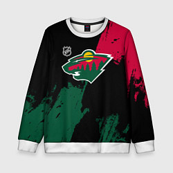 Детский свитшот Миннесота Уайлд - брызги краски