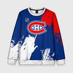 Детский свитшот Монреаль Канадиенс - брызги краски