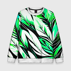 Детский свитшот Крупные листья абстракция