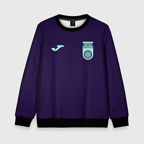 Детский свитшот ФК Уфа - форма с текстурой / 3D-Черный – фото 1