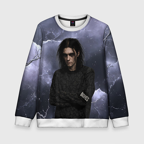 Детский свитшот Bones в образе психа / 3D-Белый – фото 1