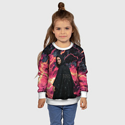 Свитшот детский Bones в мантии со звездами, цвет: 3D-белый — фото 2