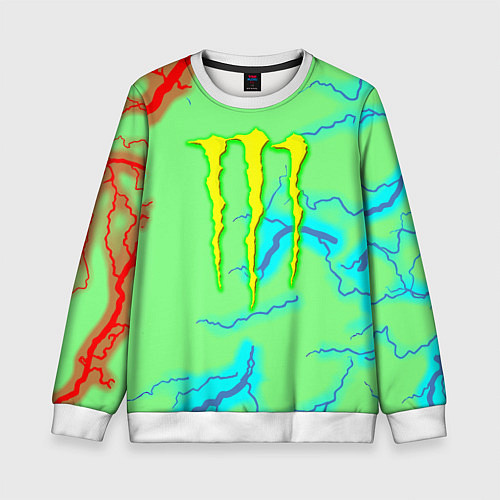 Детский свитшот Monster energy storm electrix / 3D-Белый – фото 1