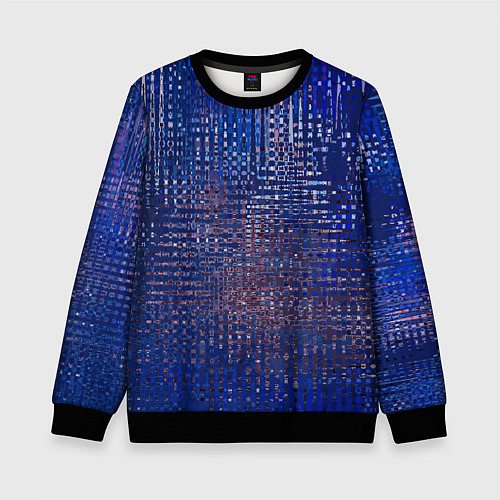 Детский свитшот Текстурный тёмный синий / 3D-Черный – фото 1