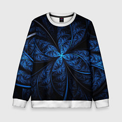 Свитшот детский Синий цветок, цвет: 3D-белый