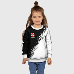 Свитшот детский Umbrella Corp - black and white, цвет: 3D-белый — фото 2