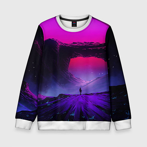 Детский свитшот A Journey on the planet / 3D-Белый – фото 1