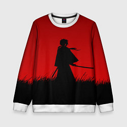 Свитшот детский Самурай в пути, цвет: 3D-белый