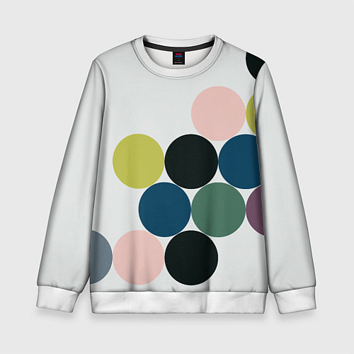 Детский свитшот Кластер чил - абстракция / 3D-Белый – фото 1