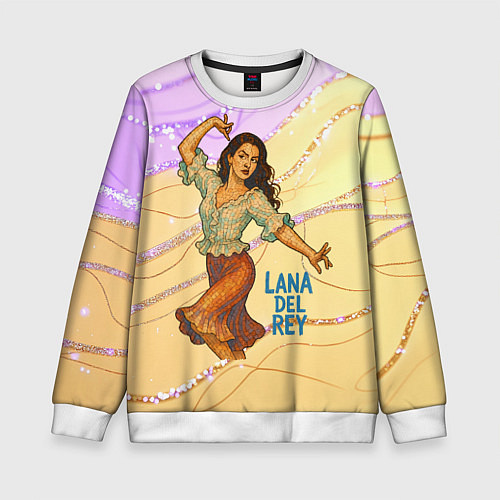 Детский свитшот Lana Del Rey танцует / 3D-Белый – фото 1