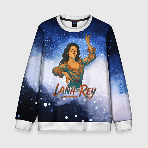 Детский свитшот Lana Del Rey танцует / 3D-Белый – фото 1
