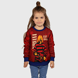 Свитшот детский Нирвана, гранж из 90-х, цвет: 3D-синий — фото 2