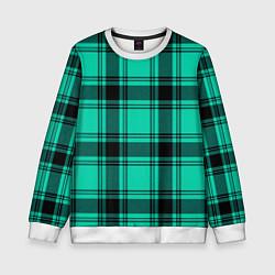 Детский свитшот Checkered turquoise