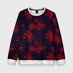 Детский свитшот Palm black red