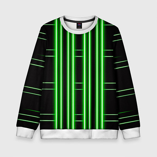 Детский свитшот Neon green / 3D-Белый – фото 1