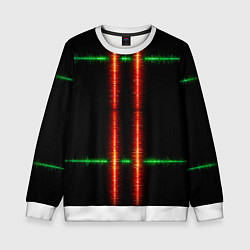 Детский свитшот Color black green red lines