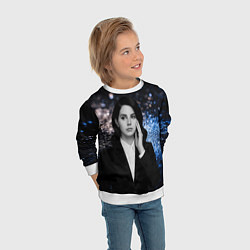 Свитшот детский Lana Del Rey в костюме, цвет: 3D-белый — фото 2