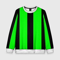Детский свитшот Color green black line