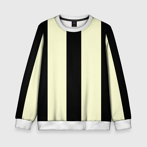 Детский свитшот Color black beige line / 3D-Белый – фото 1