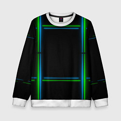 Детский свитшот Neon green light blue
