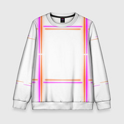 Детский свитшот Neon white orange pink