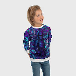 Свитшот детский Призрак самурая - неновый арт, цвет: 3D-белый — фото 2