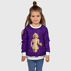 Свитшот детский Леди Гага марионетка, цвет: 3D-белый — фото 2