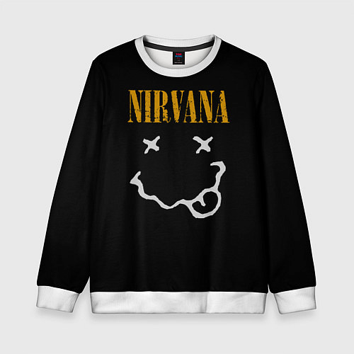 Детский свитшот Nirvana rock music / 3D-Белый – фото 1