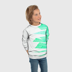Свитшот детский Color white light blue strip, цвет: 3D-белый — фото 2