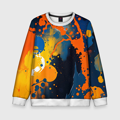 Детский свитшот Краска на стене / 3D-Белый – фото 1