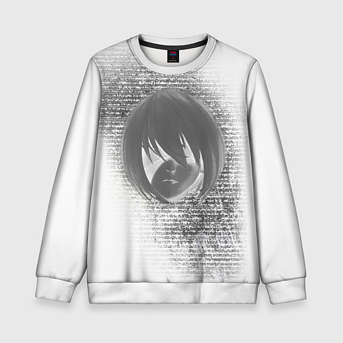 Детский свитшот NieR: Automata Персонаж 2b / 3D-Белый – фото 1