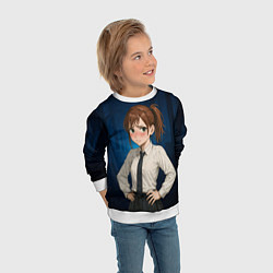 Свитшот детский Сиратори Айра школьница, цвет: 3D-белый — фото 2