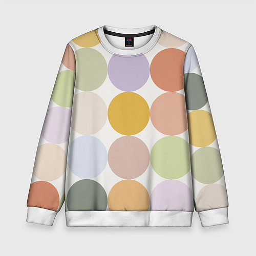 Детский свитшот Цветочный горошек / 3D-Белый – фото 1