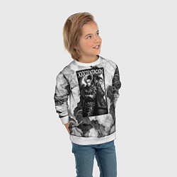 Свитшот детский XXXTentacion облокотился об зеркало, цвет: 3D-белый — фото 2