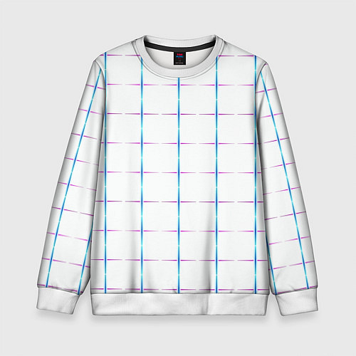 Детский свитшот Color white blue stripes / 3D-Белый – фото 1