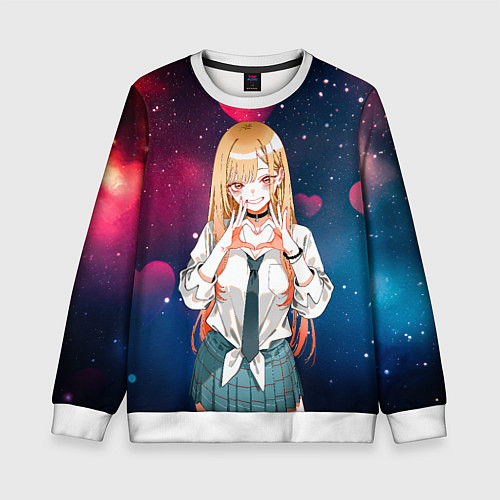 Детский свитшот Марин Китагава с любовью - Эта фарфоровая кукла вл / 3D-Белый – фото 1