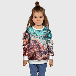 Свитшот детский Мозаика воспоминаний - текстура, цвет: 3D-белый — фото 2