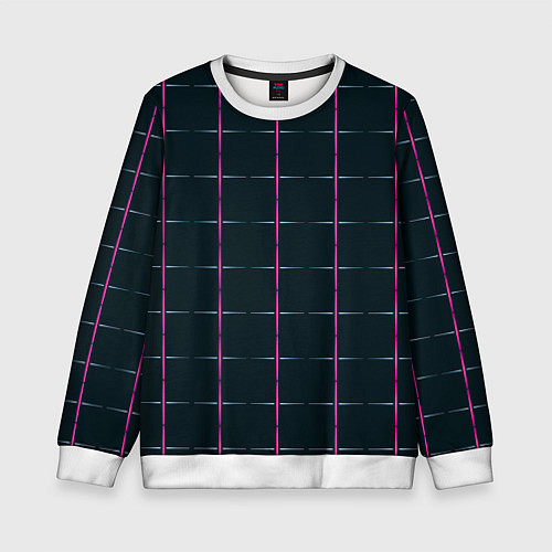 Детский свитшот Color black stripes / 3D-Белый – фото 1